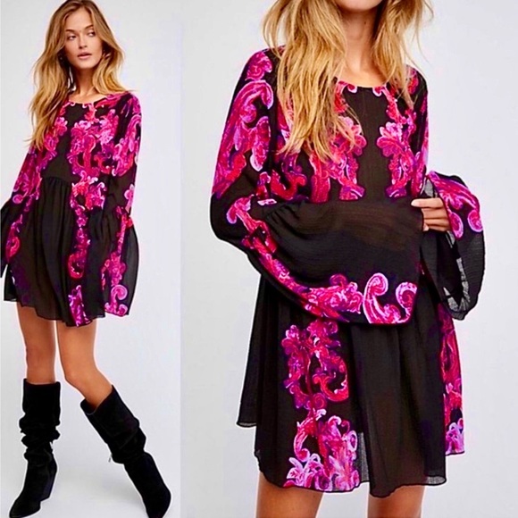 Free People Dresses & Skirts - NWOT Free People Symphony Bell Sleeve Mini Dress